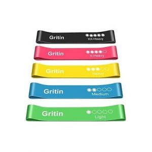 Gritin Bande Élastique Fitness, [Lot de 5]