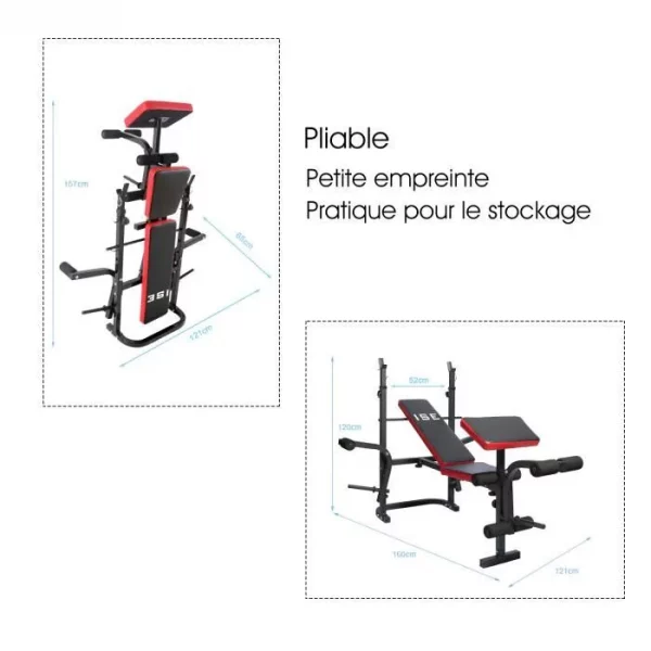 Banc de Musculation Pliable ISE SY-5430B – Image 3
