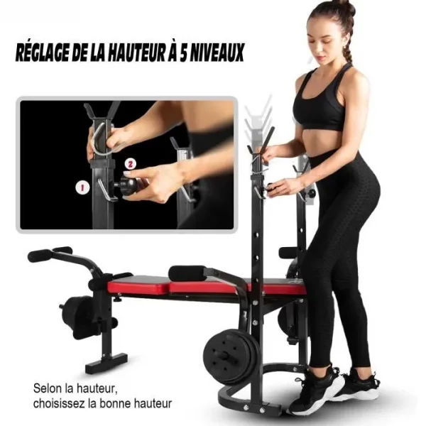 Banc de Musculation Pliable ISE SY-5430B – Image 2